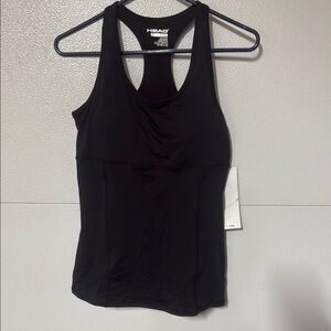 Head Black Sleeveless Fitted Cut Out Tank Top